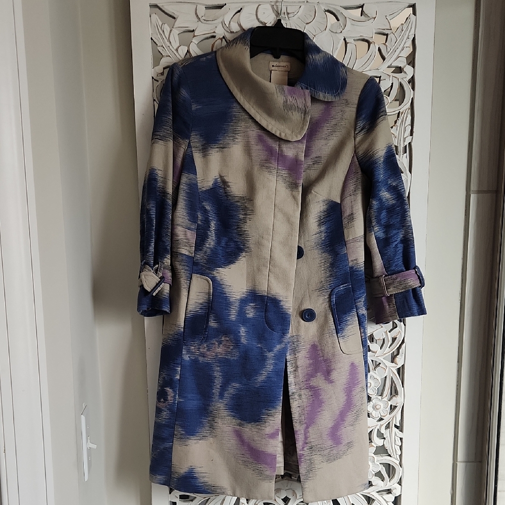Elevenses Blue and Purple Trench Coat